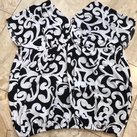 New York and Company white print vintage blouse, XS. - Picture 2 of 3